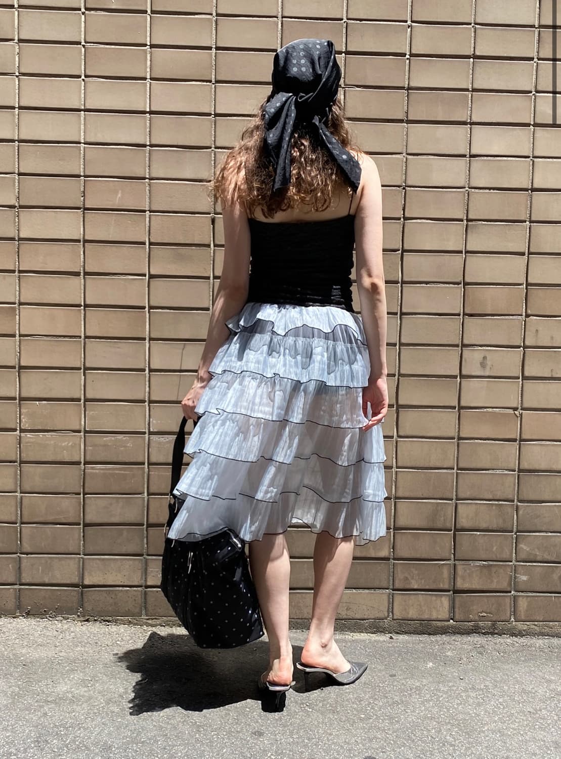 루즈슬립오버 Noir Tiered Skirt *Foggy Baby 상품이미지3