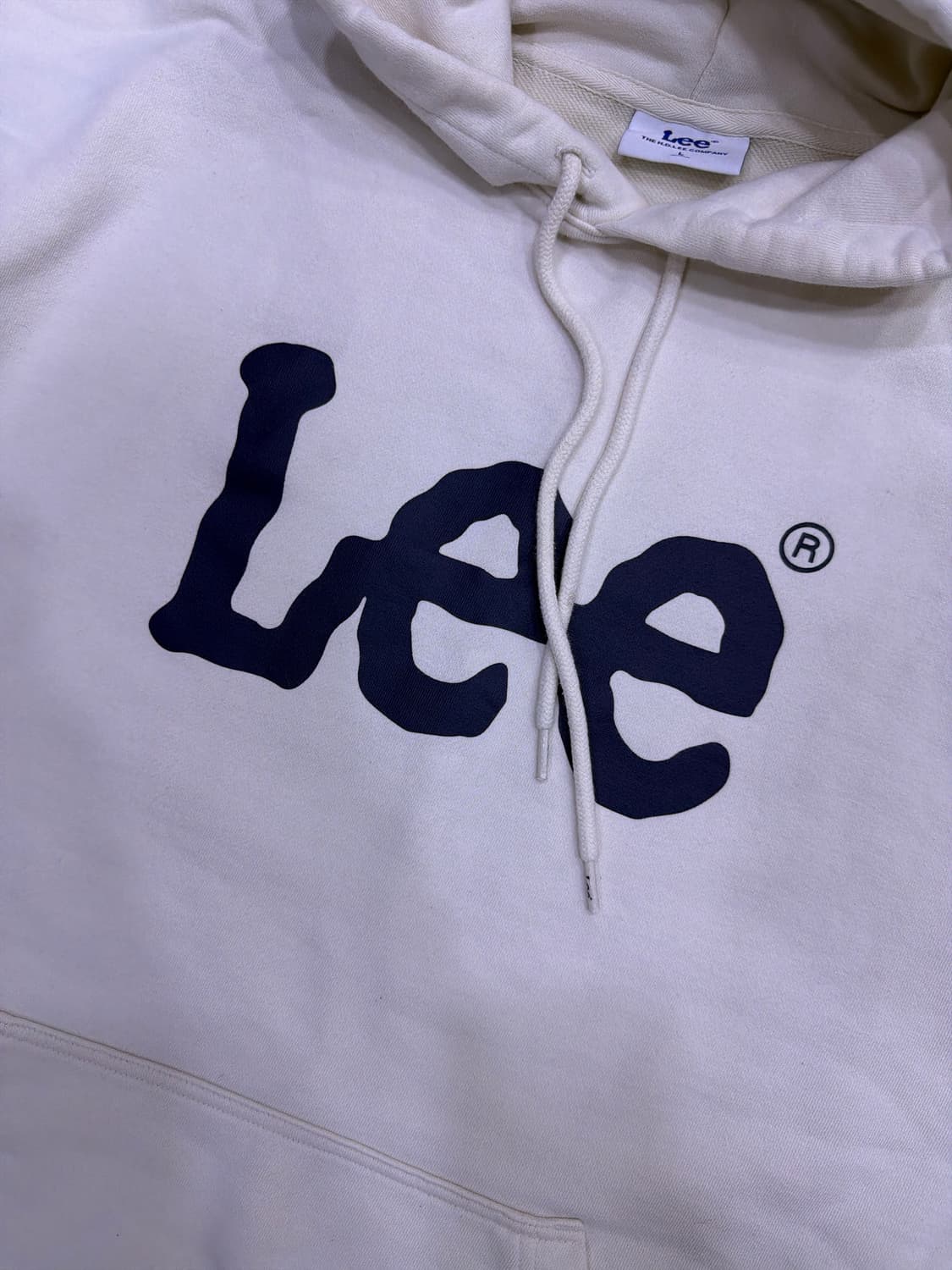 LEE 리 후드티 로고 아이보리 후디 L 상품이미지4