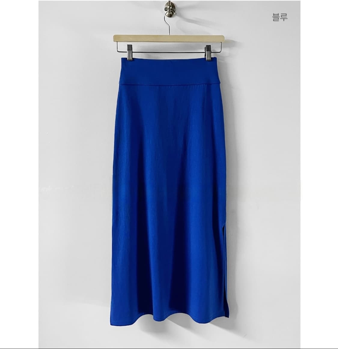 블루 밴딩 롱스커트  (M-L) 상품이미지5