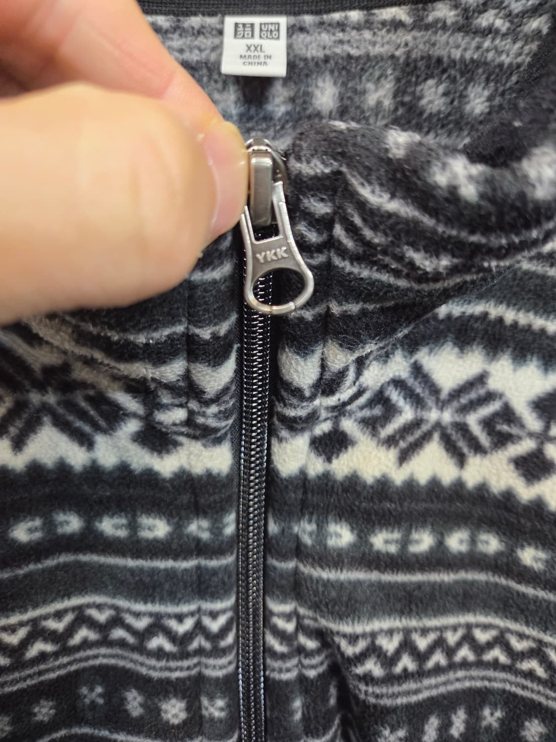 유니클로 노르딕 패턴 플리스 집업자켓 xxl 상품이미지4