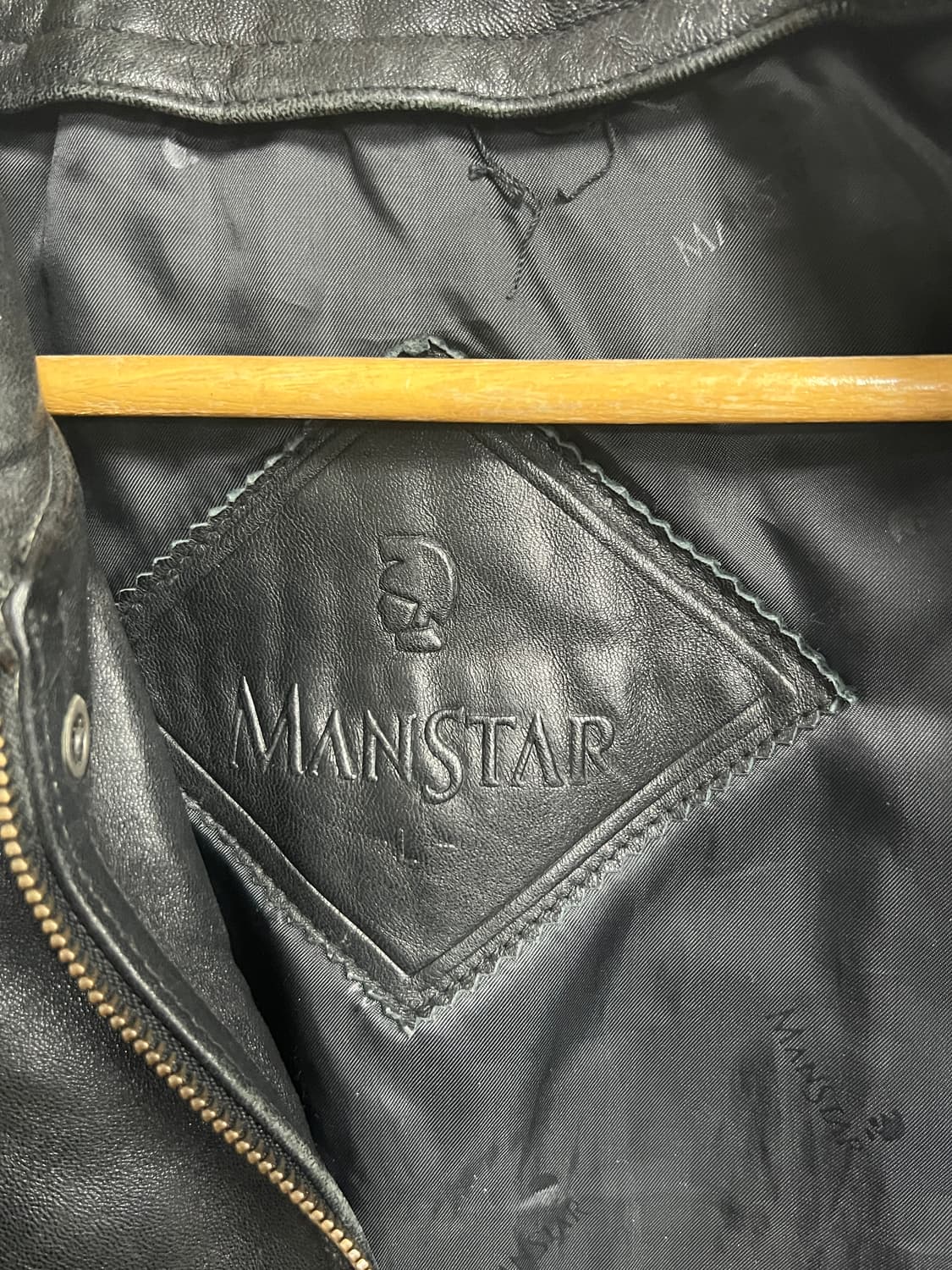 90s ManStar 맨스타 루즈핏 양가죽 봄버 가죽 자켓 상품이미지6