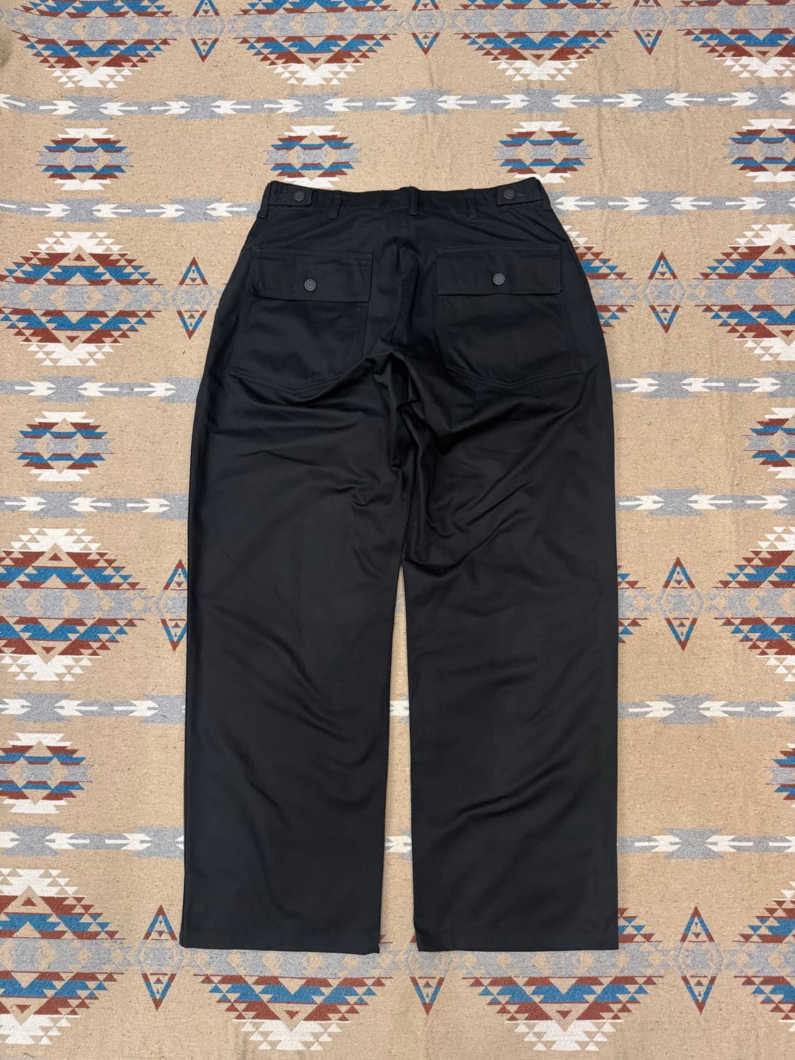 [5][32] 시오타 헤링본 베이컨 팬츠 블랙 상품이미지4