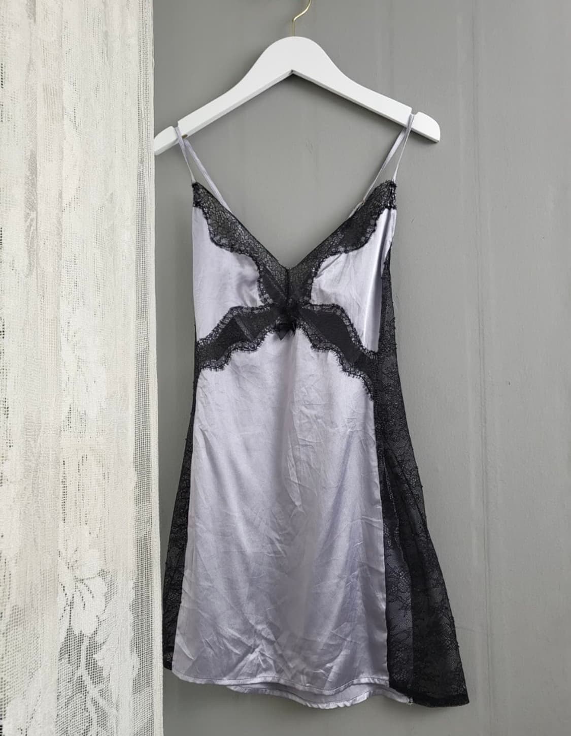 레이스 새틴 빈티지 나시 원피스 상품이미지1