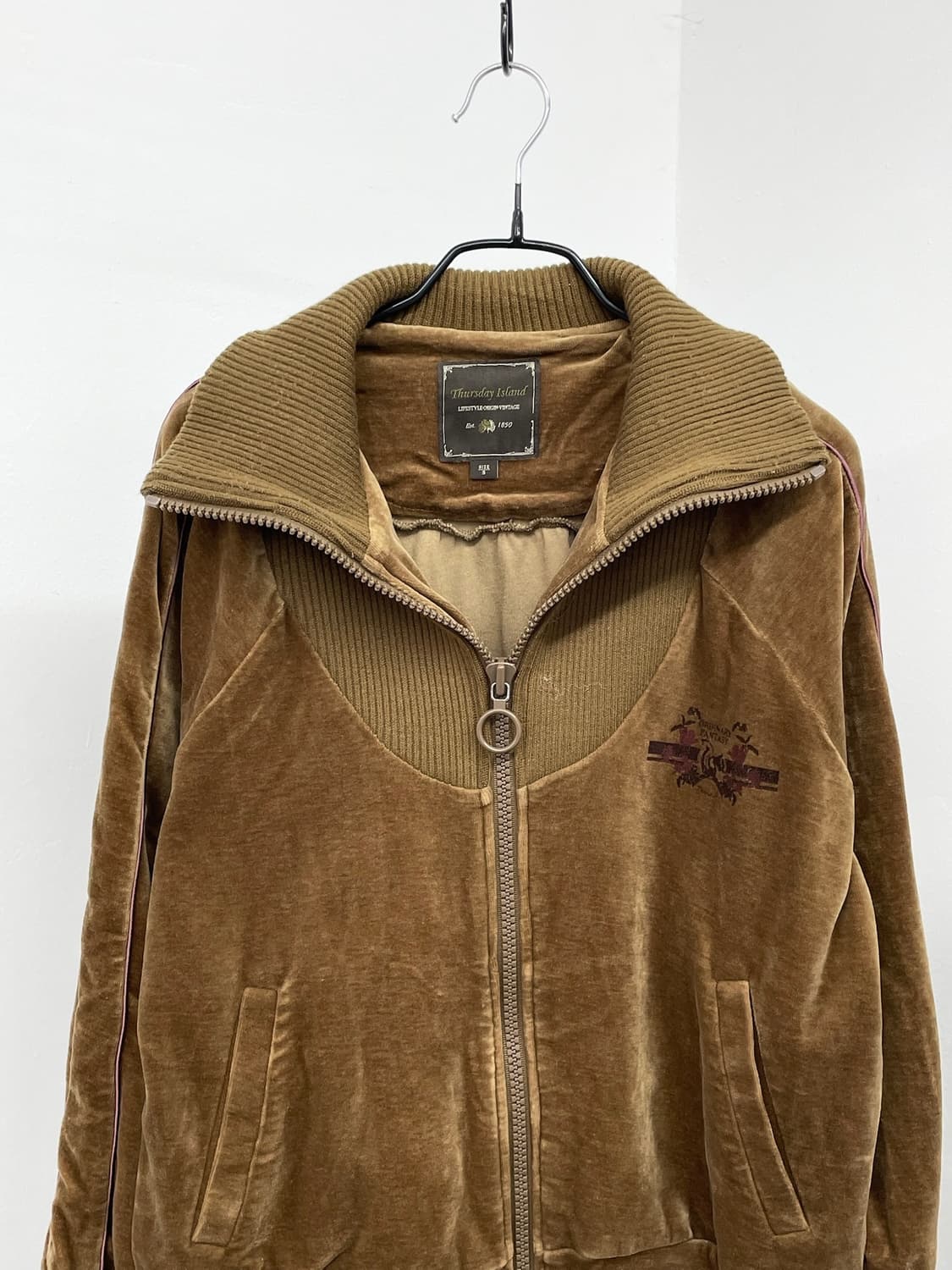 썰스데이아일랜드 브라운 벨로아 셔링 집업 상품이미지7