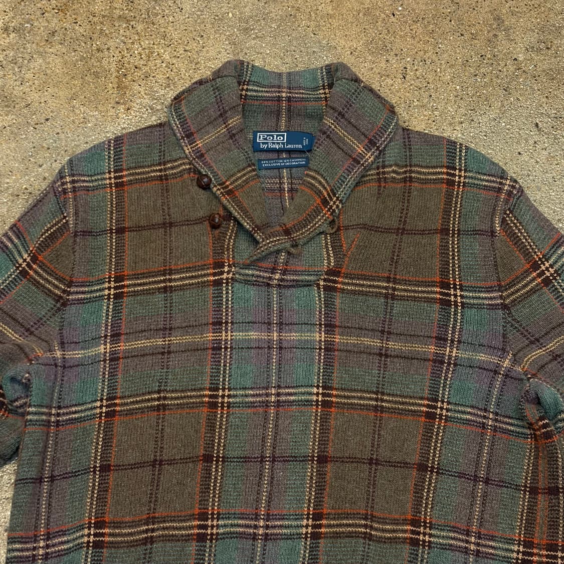 00s 미국 빈티지 폴로랄프로렌 캐시미어 체크 니트 상품이미지2