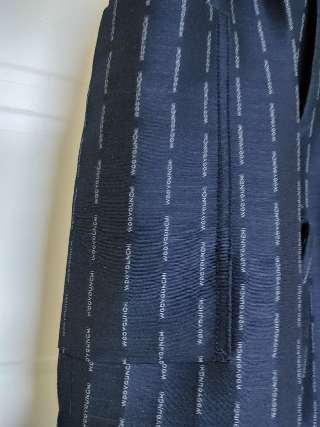 우영미 컬렉션 로고 턴업 포켓 팬츠 팝니다 상품이미지5