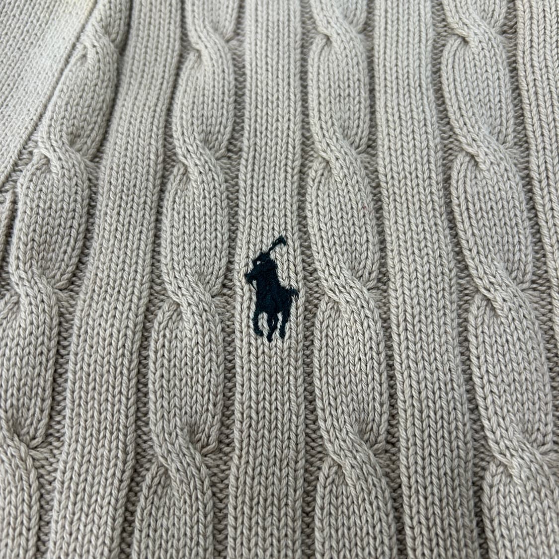 폴로 랄프로렌 케이블 니트 가디건 베이지 L 상품이미지3