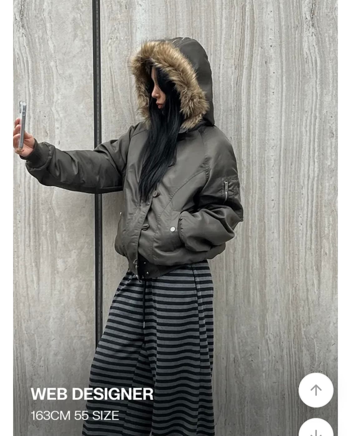 블랙업 MADE 누닐 퍼트리밍 후드 점퍼 [자체제작 제 작상품 글로시 상품이미지4