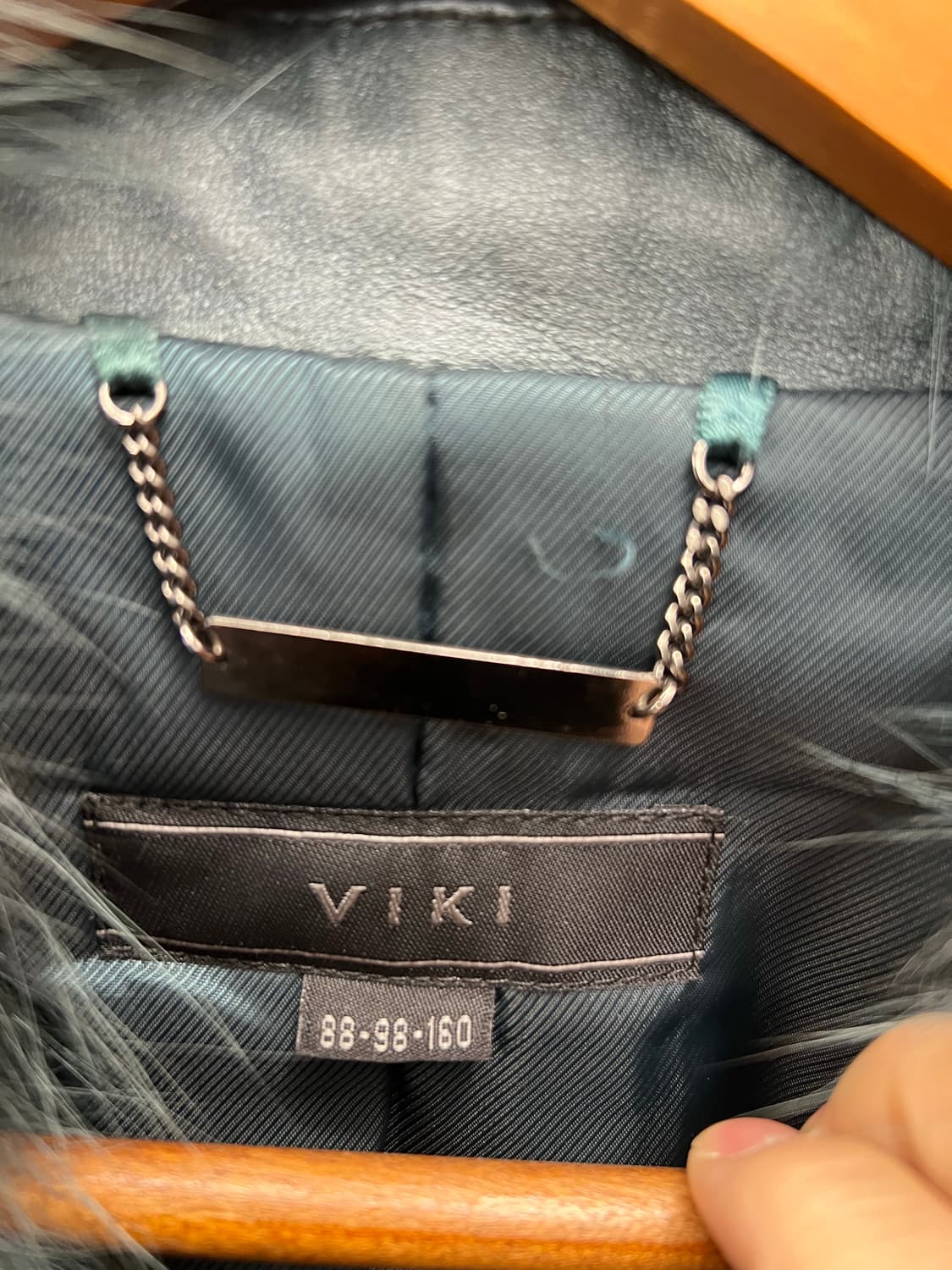 Real Leather Jacket with Fur Collar 상품이미지3