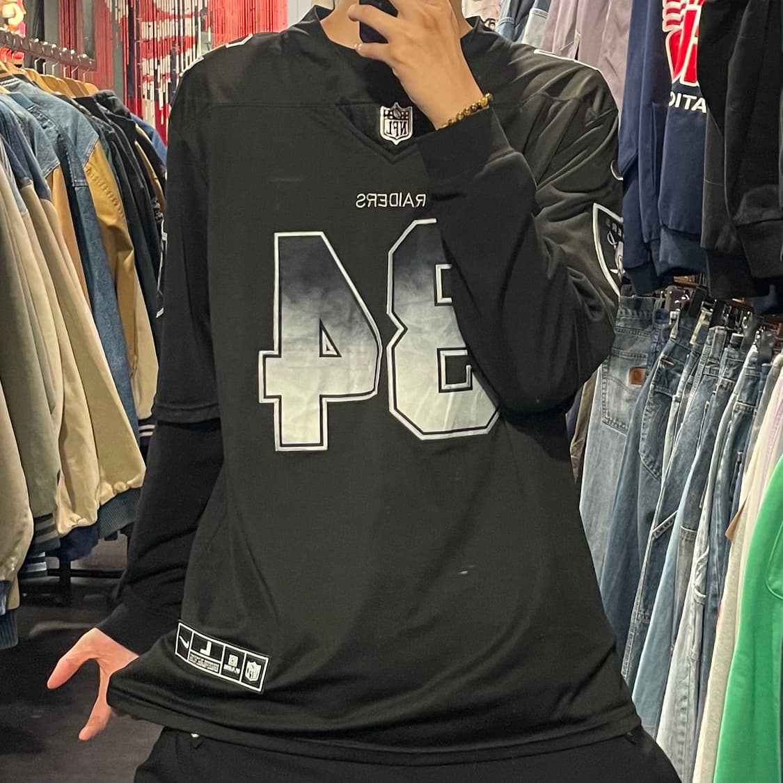 [IM] NFL RAIDERS No.34 JACKSON 블랙 반팔져지 상품이미지2