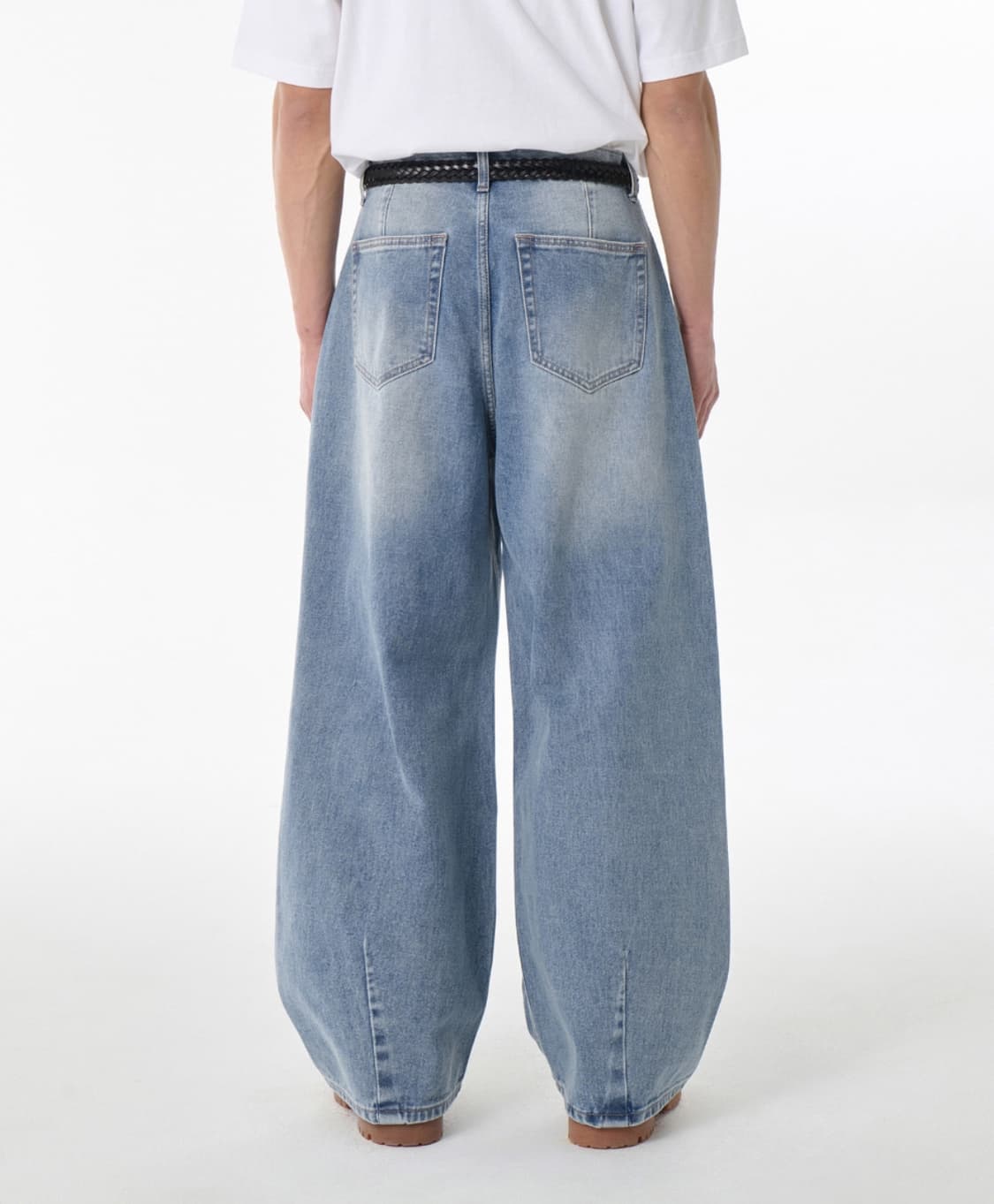 무탠다드 빅 브러쉬 벌룬 데님 팬츠 31 [라이트 인디고]  상품이미지2