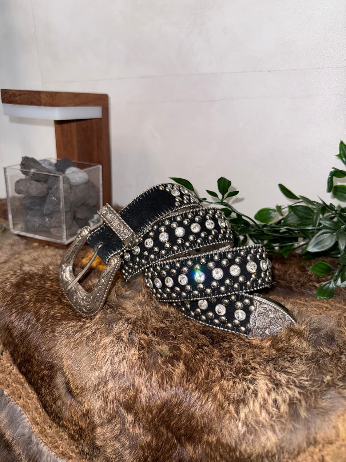 Guess black cubic stud western belt 상품이미지2