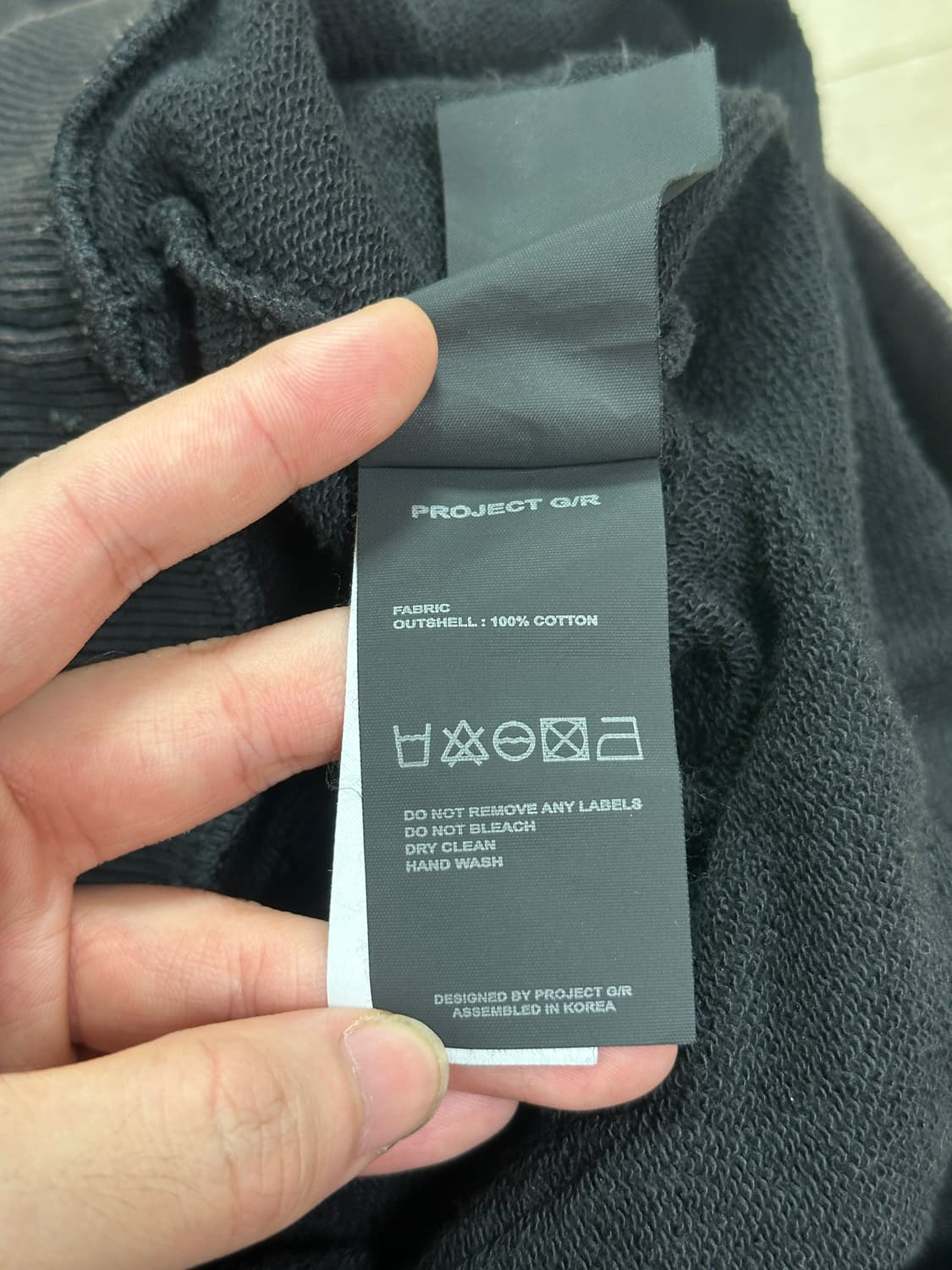 프로젝트gr 마인드 슬로터 빈티지 워시드 후드 블랙 상품이미지5