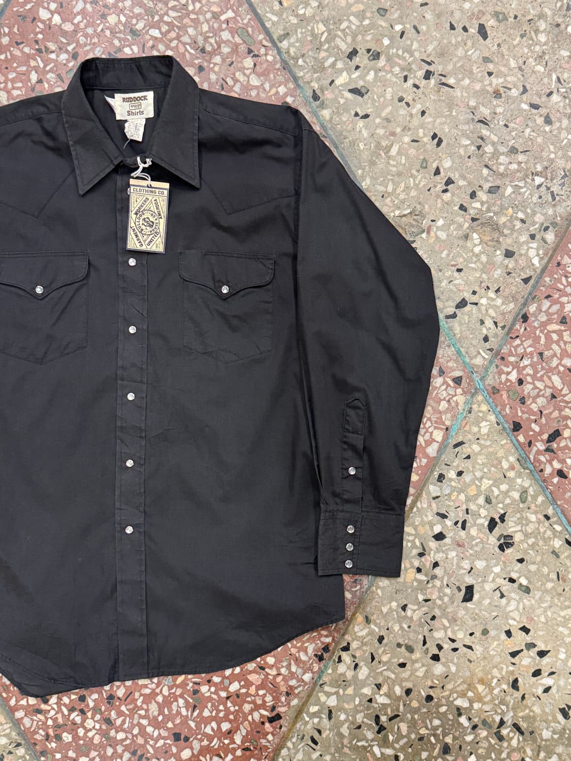 Ruddock 웨스턴 셔츠 블랙 (16.5) 상품이미지3