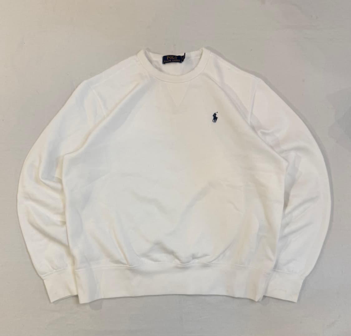 새상품급 폴로 랄프로렌 신형 맨투맨 스웻셔츠 화이트 상품이미지1