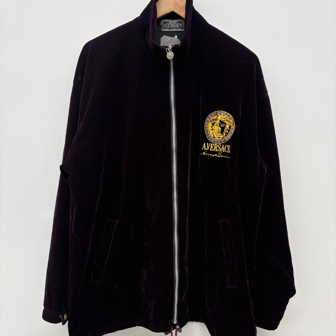 베르사체 벨벳 트랙 자켓 퍼플 남/L 상품이미지2