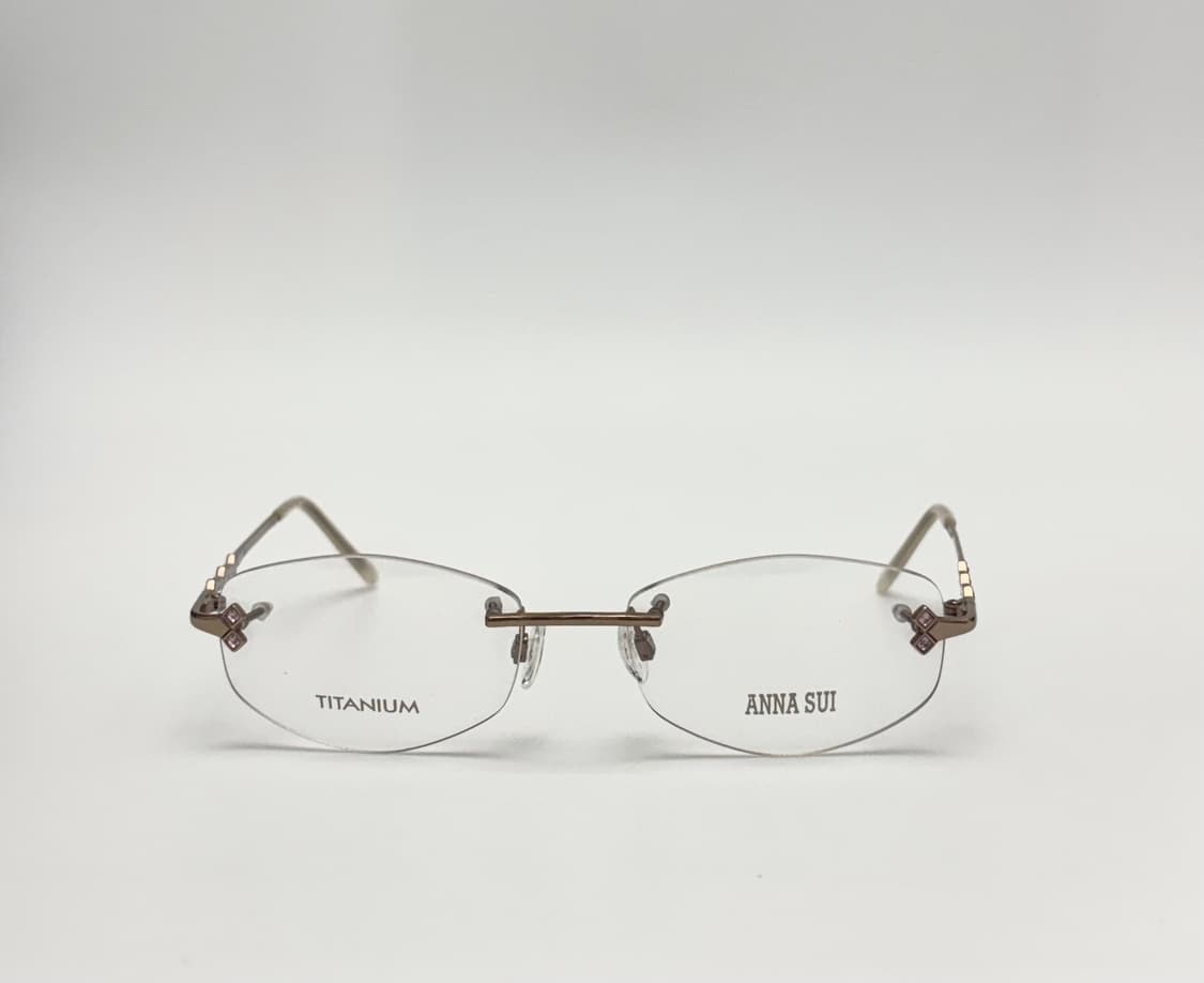 안나수이 큐빅 무테 안경 상품이미지2