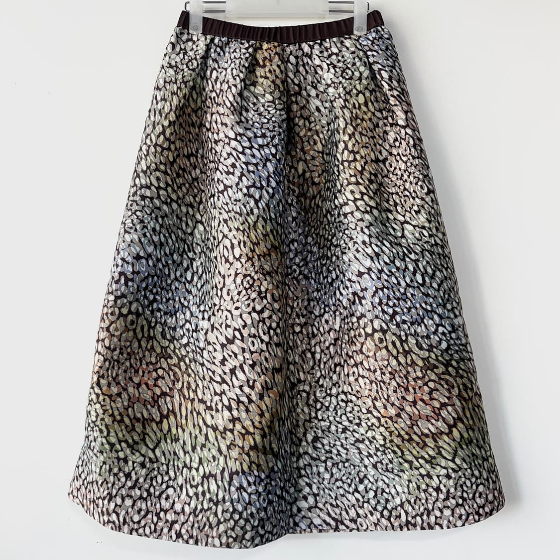 르베이지 패턴 밴딩 롱 스커트 상품이미지1