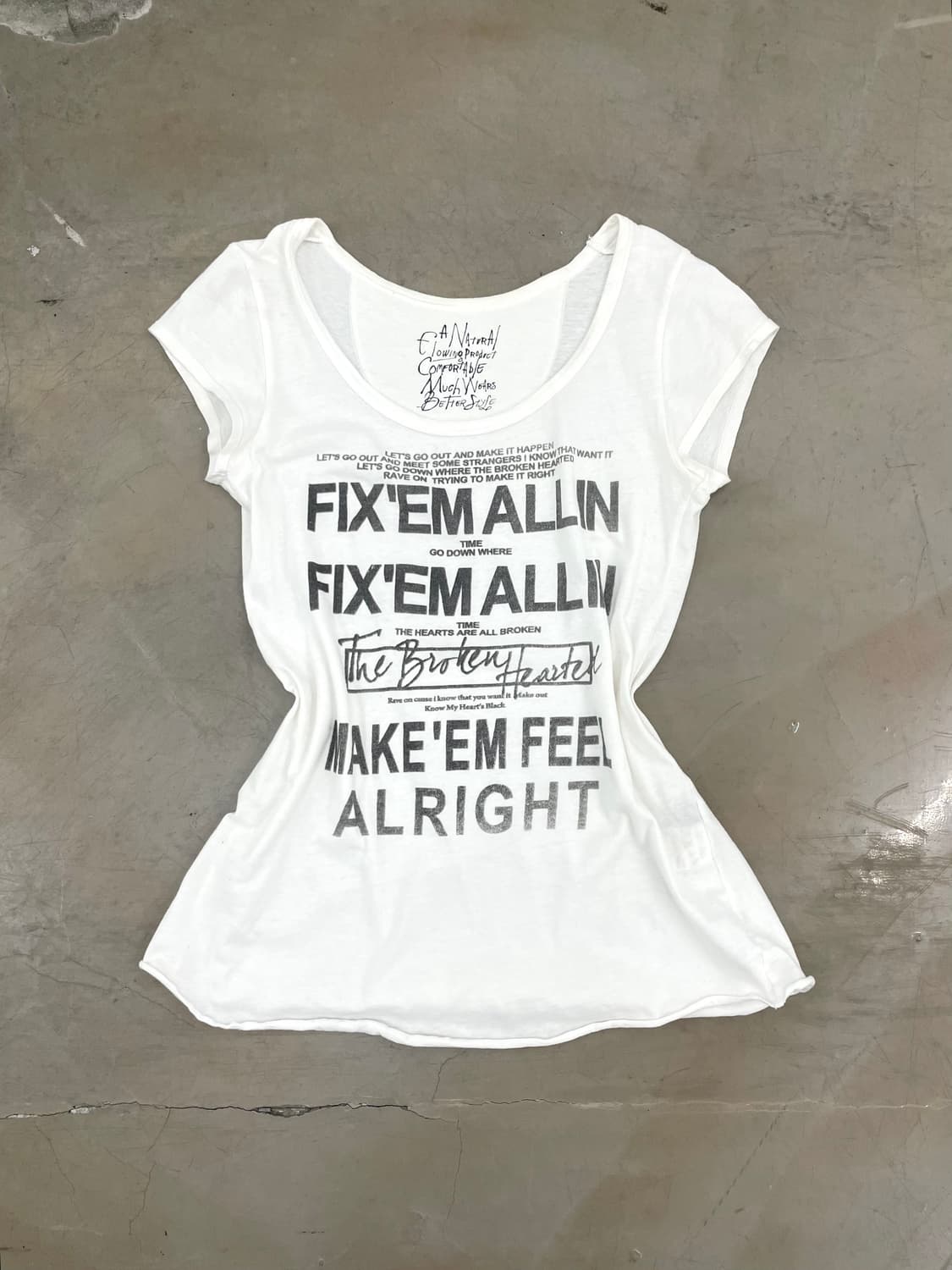 y2k Lettering Detail t-shirt 상품이미지3