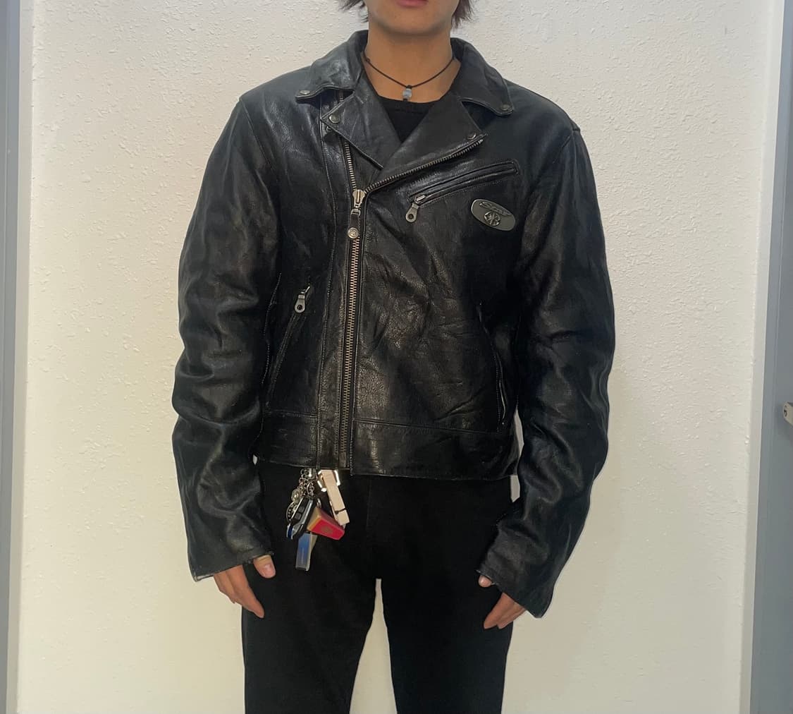빈티지 야마하 스타모터사이클 더블라이더자켓 상품이미지2