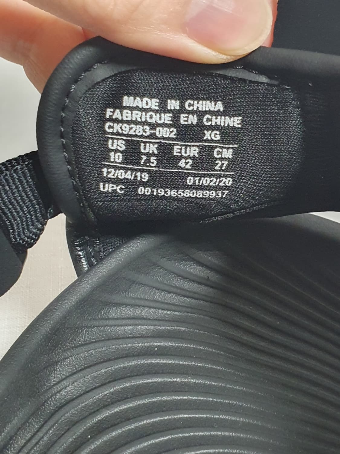 택포가 270mm 나이키 샌들 오아시스 블랙 스트랩샌들 상품이미지9
