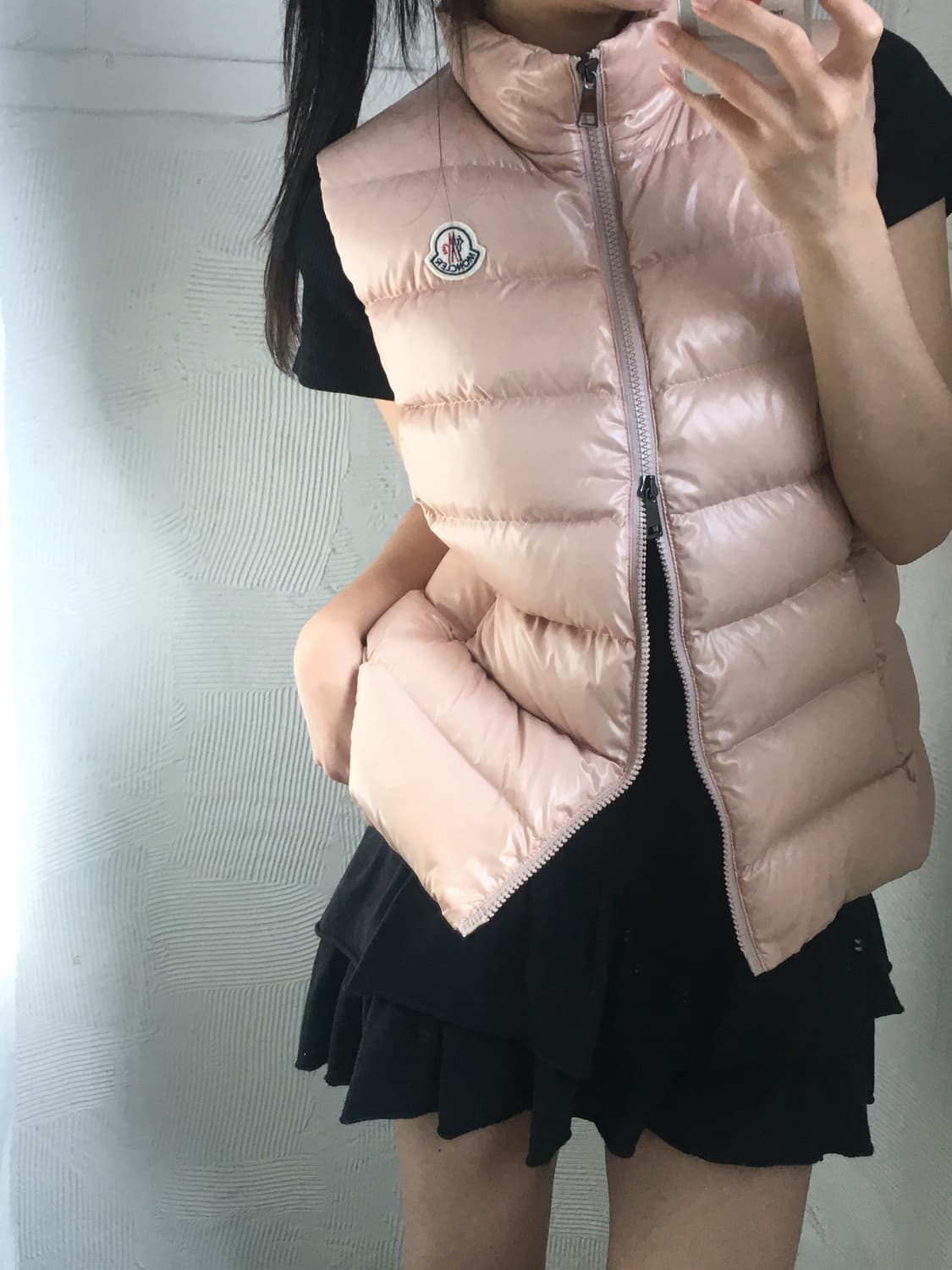 Moncler 몽클레어 구스다운 핑크컬러 패딩 베스트 상품이미지3