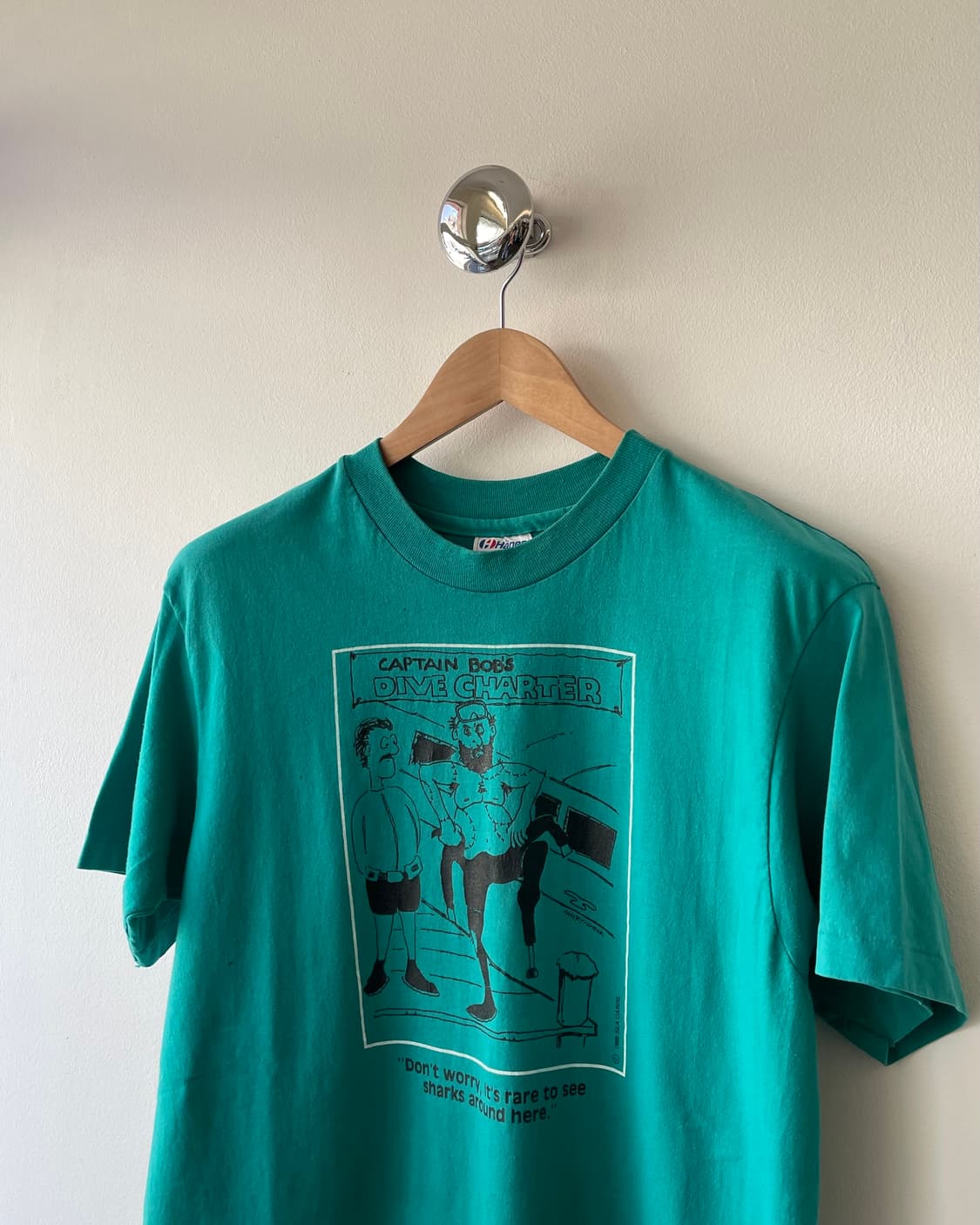 80‘s USA vintage “Captain Bob” T-shirt L 상품이미지4