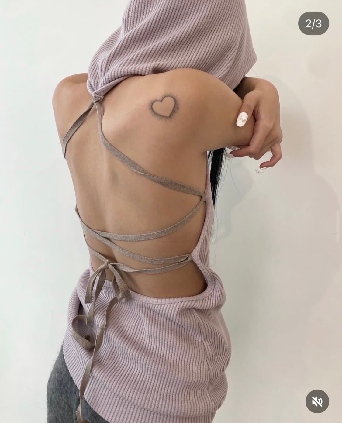 샵페어리 waffle halter neck hoodie 챠콜 상품이미지1