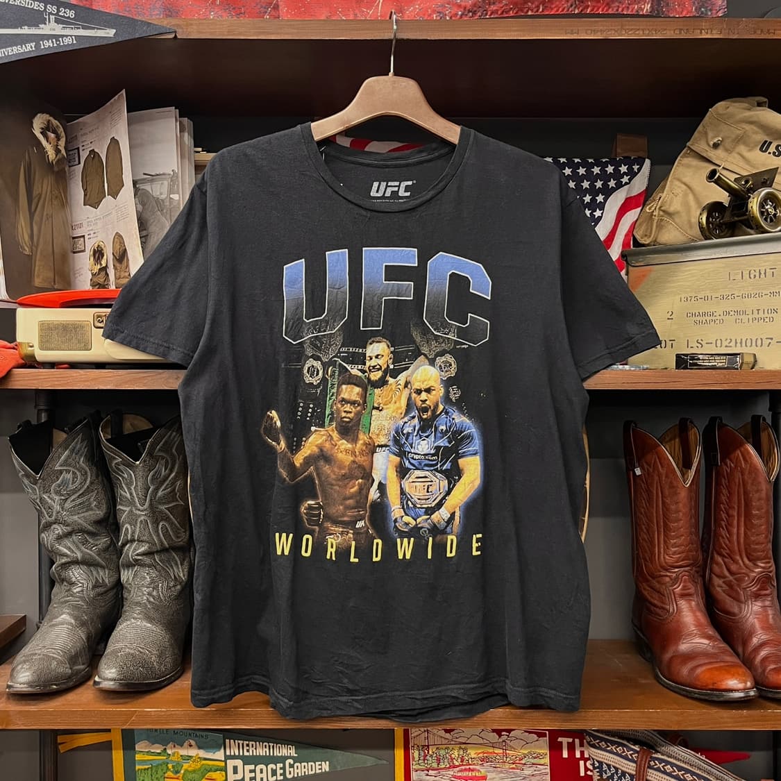 UFC 오피셜 굿즈 월드와이드 챔피언스 프린팅 반팔 티셔츠 N1779 상품이미지1