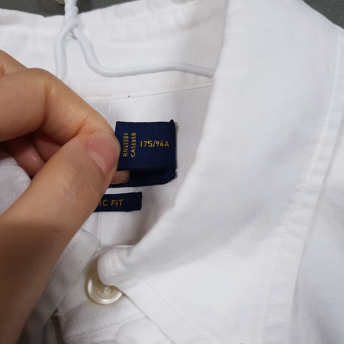 실측 XL) 폴로 랄프로렌 신형 포니 옥스포드 화이트 셔츠 남방 클래식핏 상품이미지5