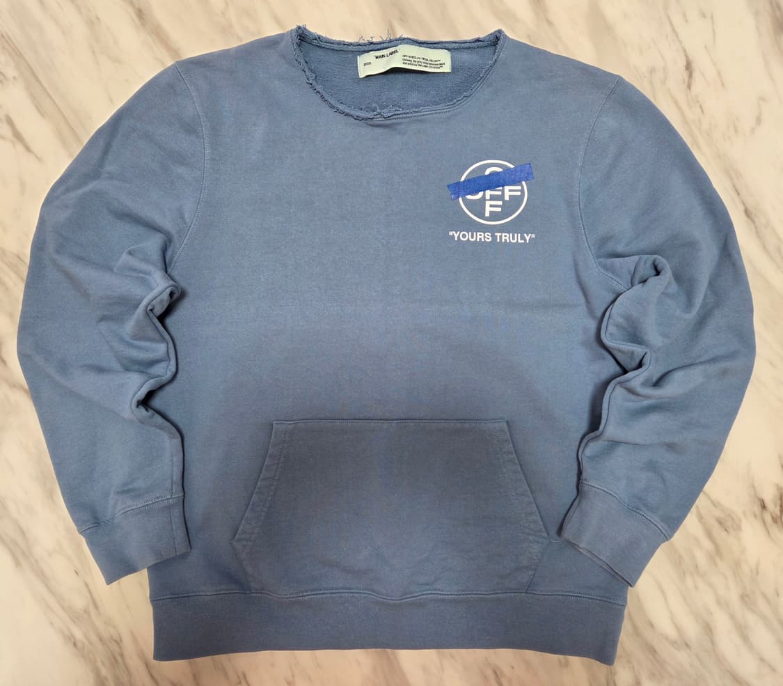 오프화이트 프린트 맨투맨  상품이미지1