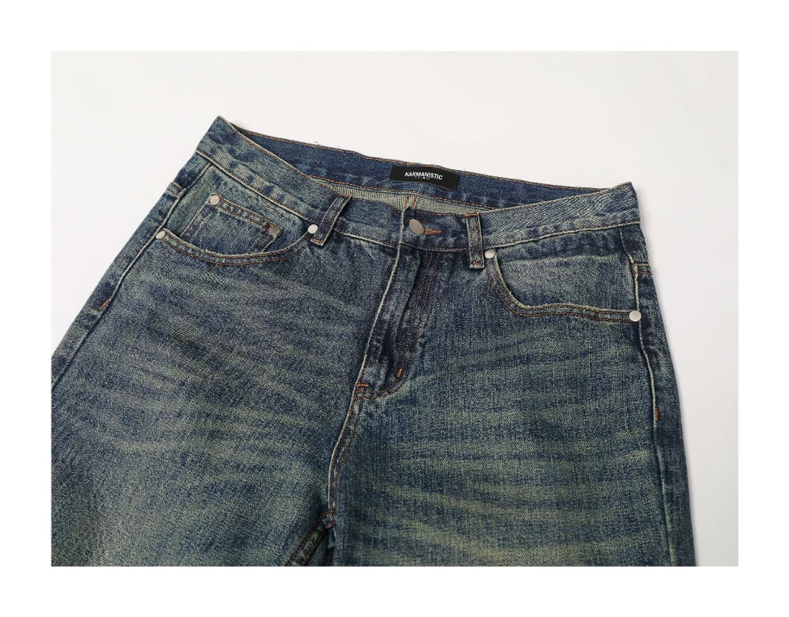 Rhinestone Distressed Wide Denim 상품이미지8