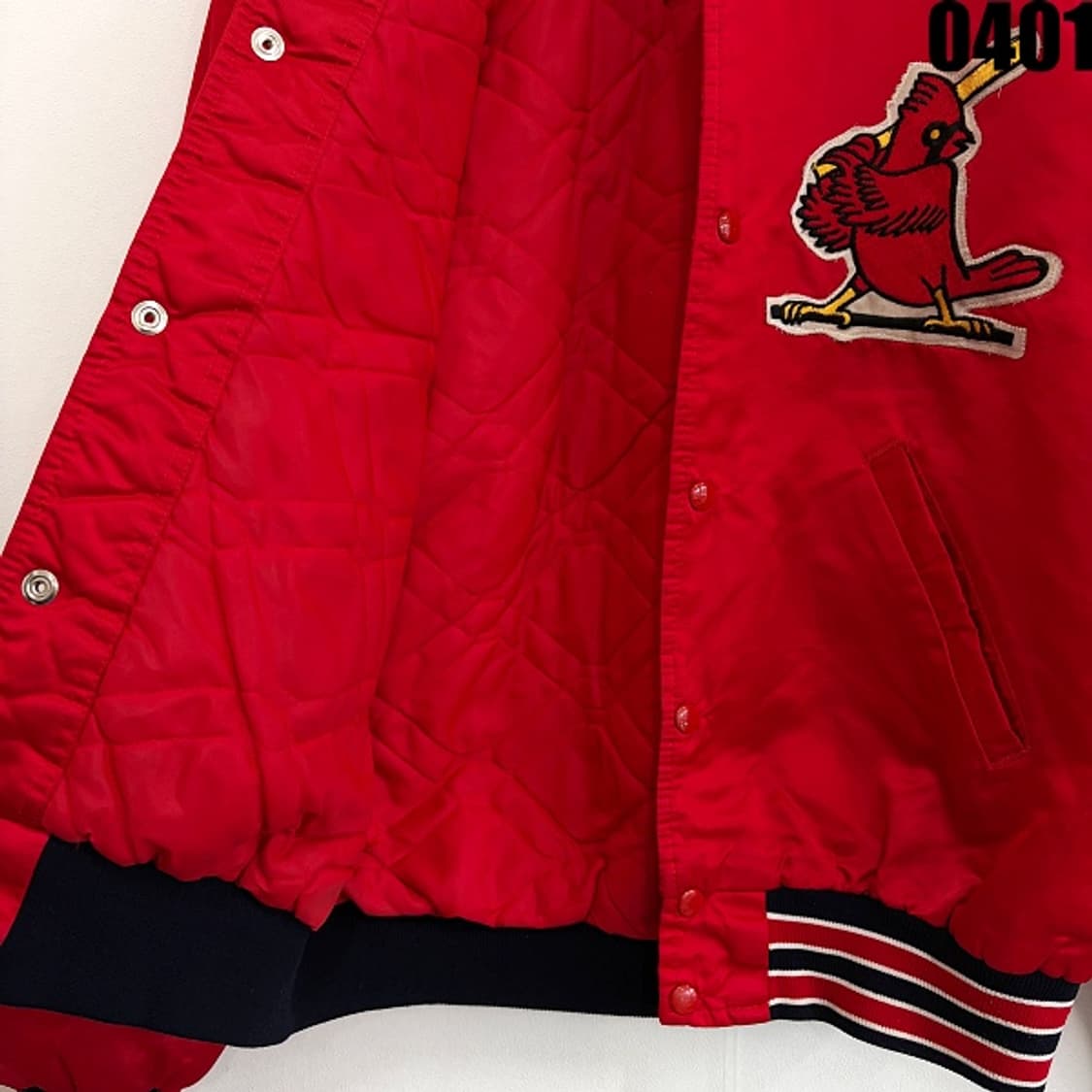 스타터 MLB 라이선스 새틴 바시티 자켓 L 0401 상품이미지6