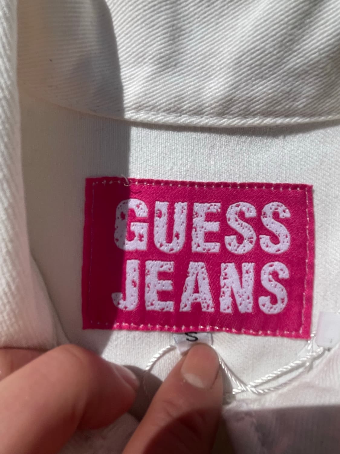 게스 히피 y2k 화이트 트러커자켓 상품이미지7