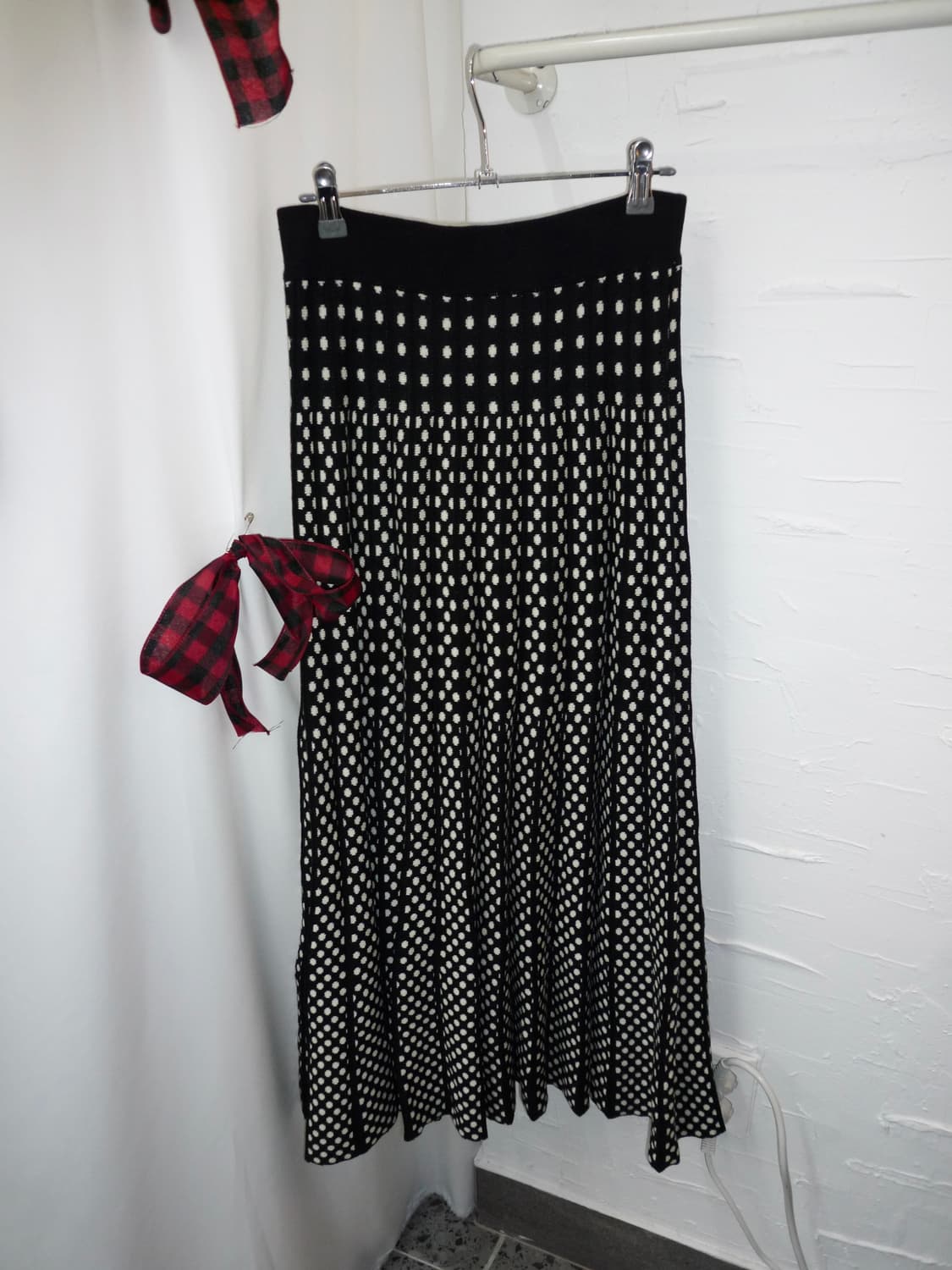 dot knit long skirt 상품이미지5