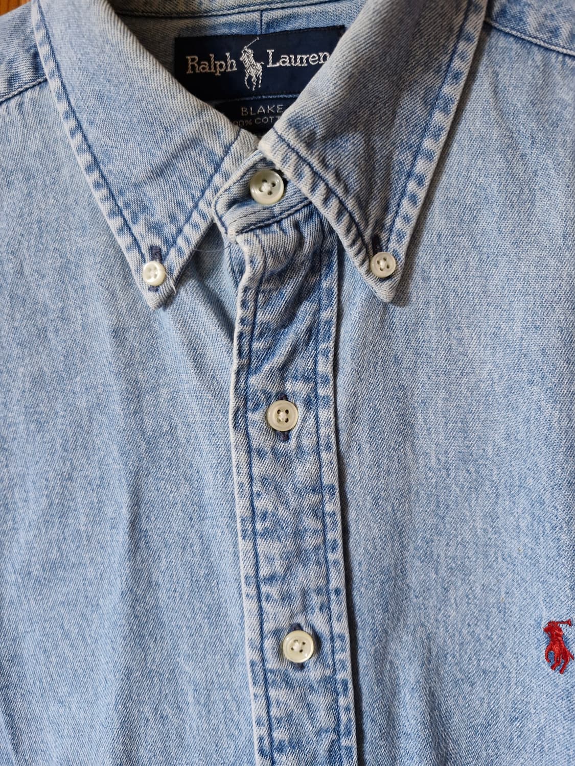 폴로 랄프로렌 데님셔츠 블레이크 핏 M (사이즈100~105) 상품이미지2
