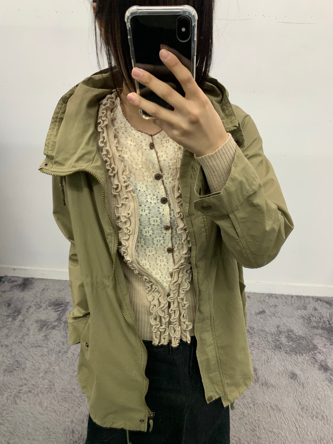 Diavel 프릴 골지 가디건 상품이미지1