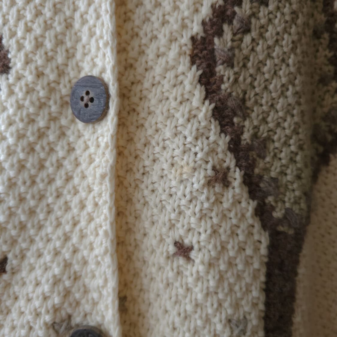 빈티지 아가일 니트 가디건 상품이미지9