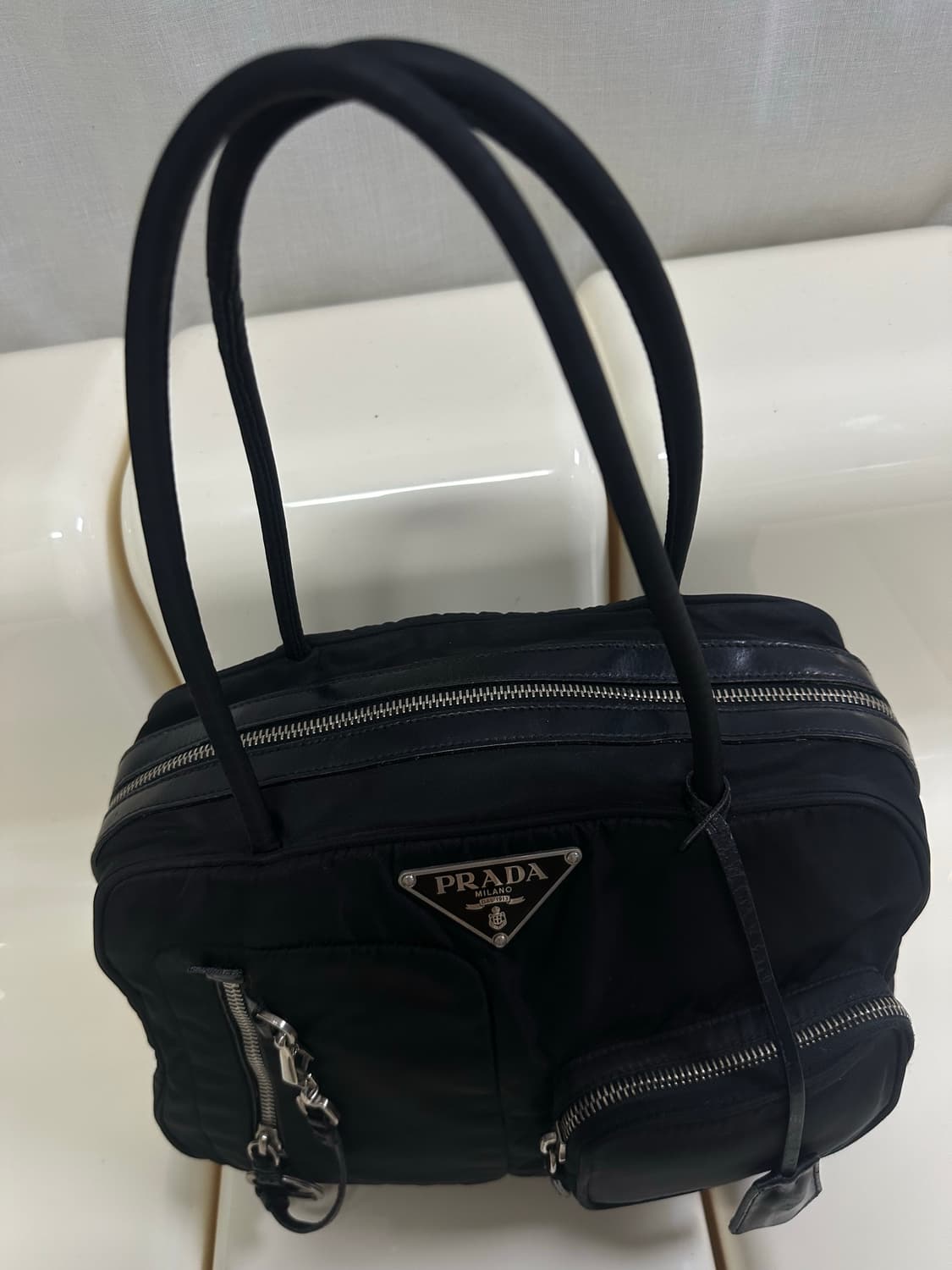 [A 정품] 프라다 포켓 키링 숄더백 상품이미지3
