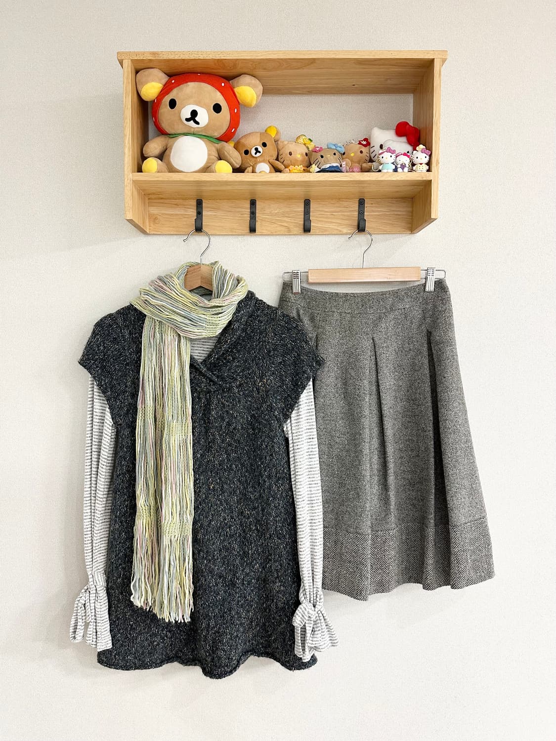 jpn 하구미 스즈코 너드 모리걸 히피 레이어드 코디세트 상품이미지1