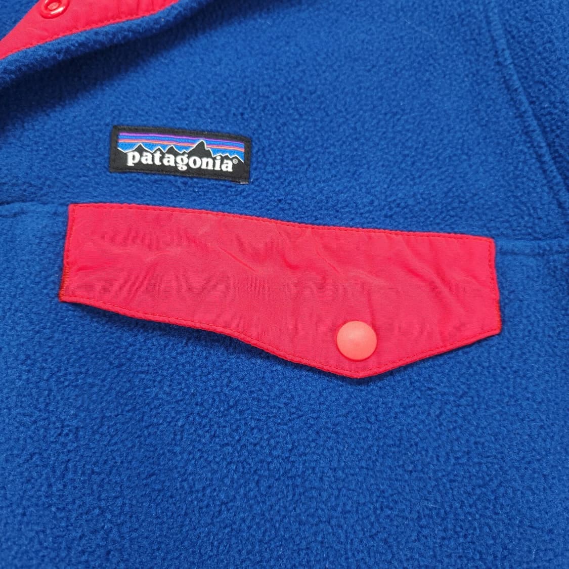 10s 파타고니아 신칠라 스냅-T 블루/레드 상품이미지2