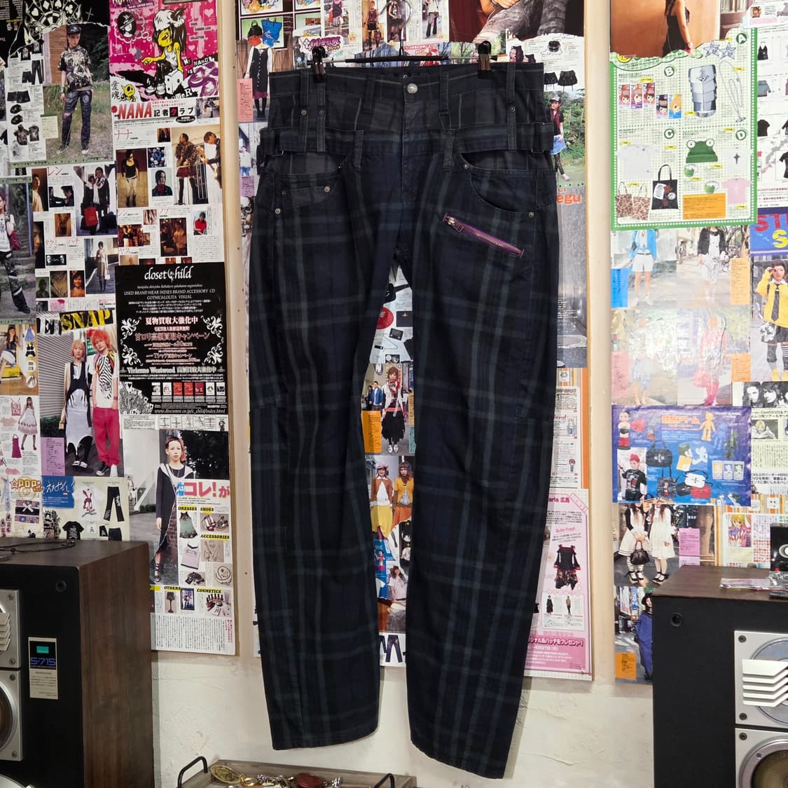 JPN 도미네이트 레이어드 체크 스트레이트 팬츠 상품이미지2