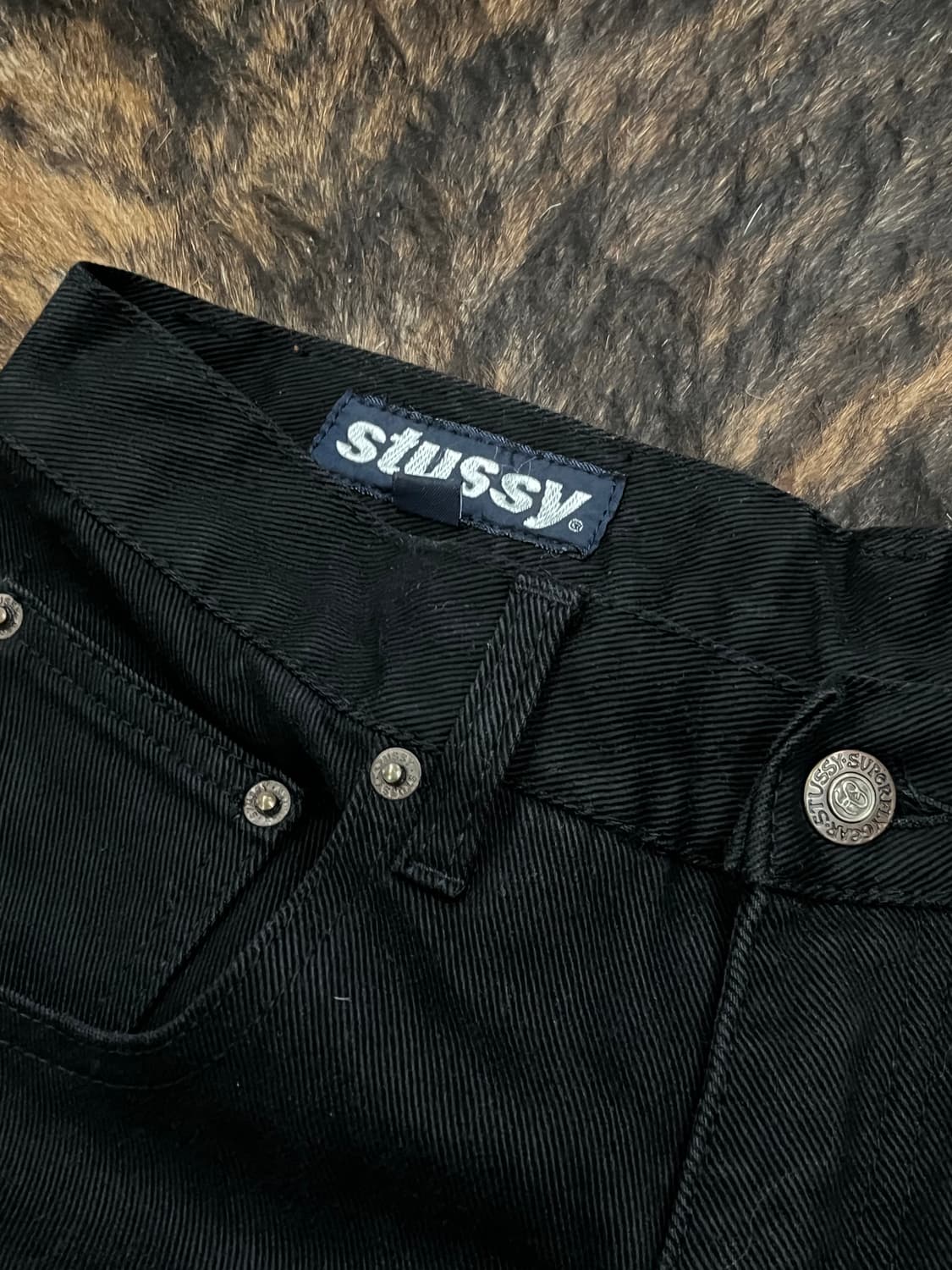 90s STUSSY USA DENIM JORTS (30) 상품이미지3