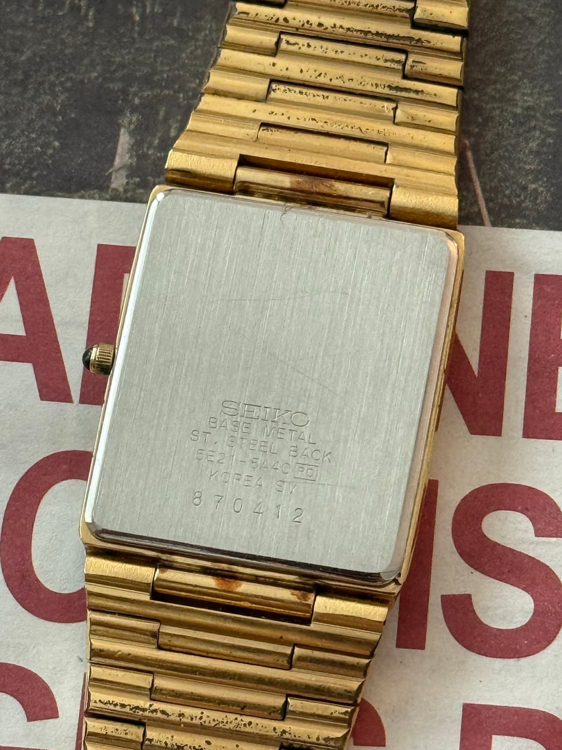 Seiko 세이코 Dolce Gold Square 상품이미지4