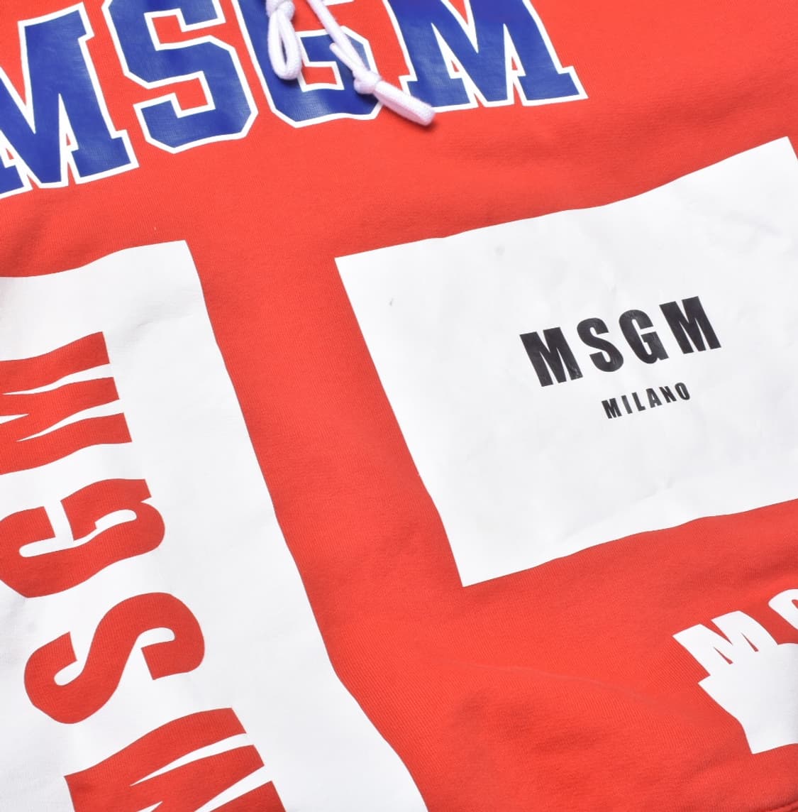 MSGM  빅로고 패치 유니크 기모 후드 티셔츠 S M25042605 상품이미지6