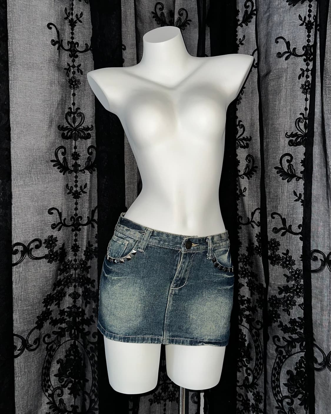 #parkgirl rock chic denim skirt 상품이미지1