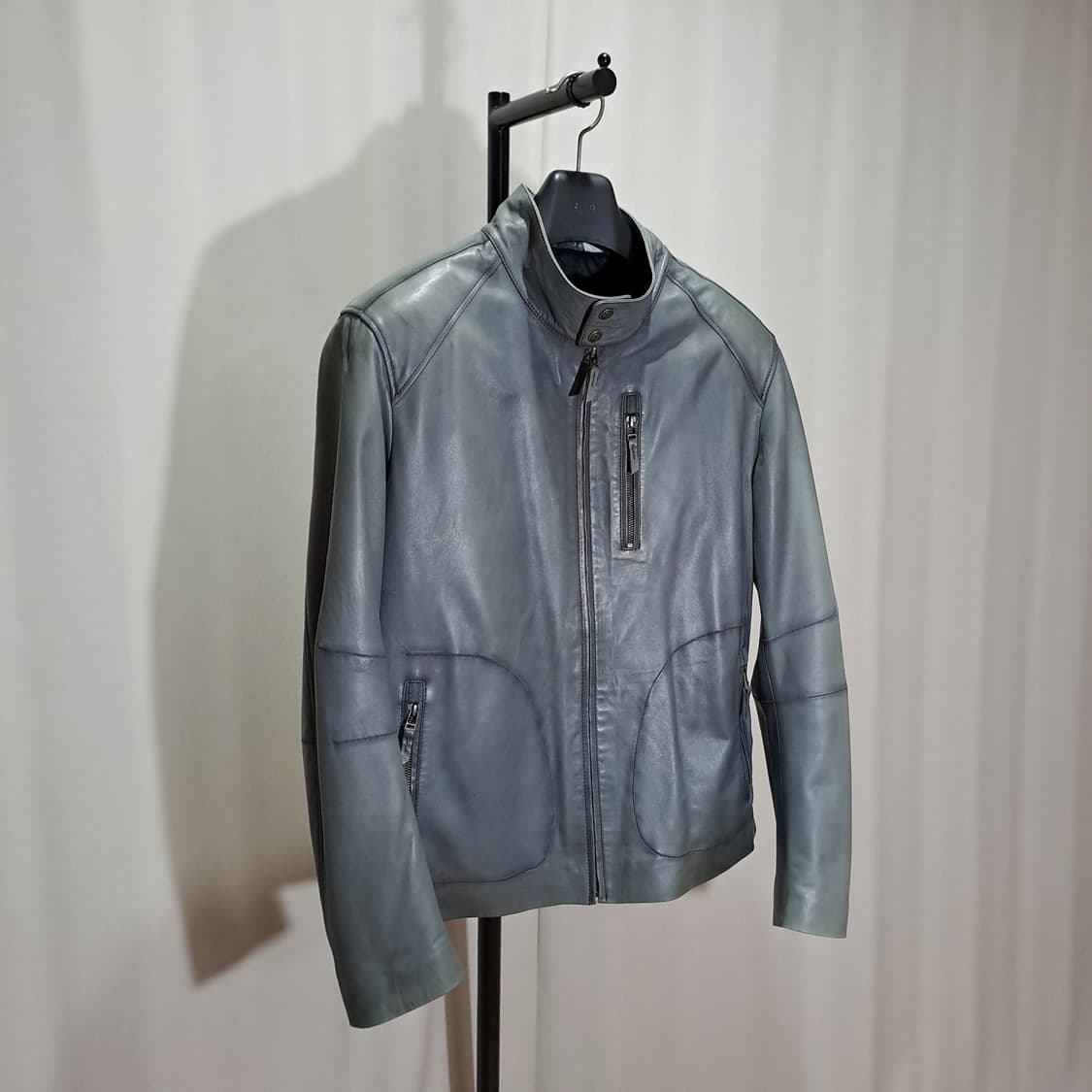 (택포) 내츄럴 메드 인 터키 오일워싱 양가죽 자켓 XL B423 상품이미지3