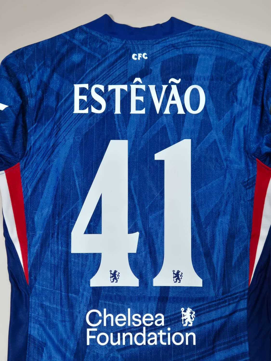 25-26시즌 첼시 홈 이스테방 챔스패치 긴팔 유니폼 M사이즈 상품이미지6