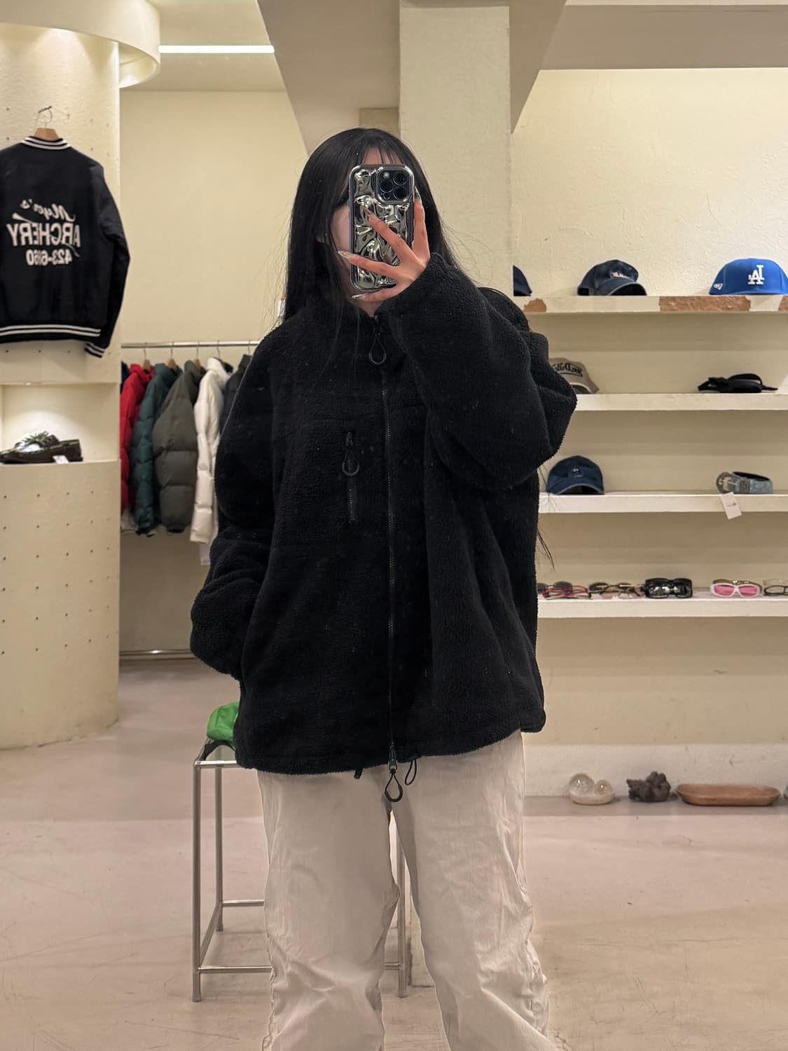 마뗑킴 백로고 플리스 자켓 U1060 상품이미지1