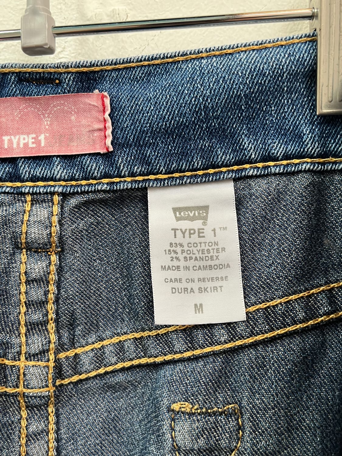 Levis Type-1 데님 스커트 M 상품이미지5